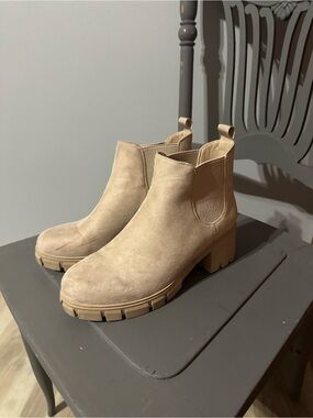 Neutral Beige Ankle Boots - Women